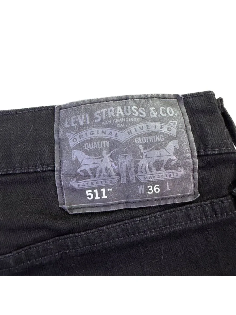 Levis women’s Black Stretch Denim Shorts 511 Slim Fit Casual Style Size 36
